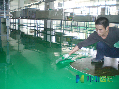 環氧自流平施工中